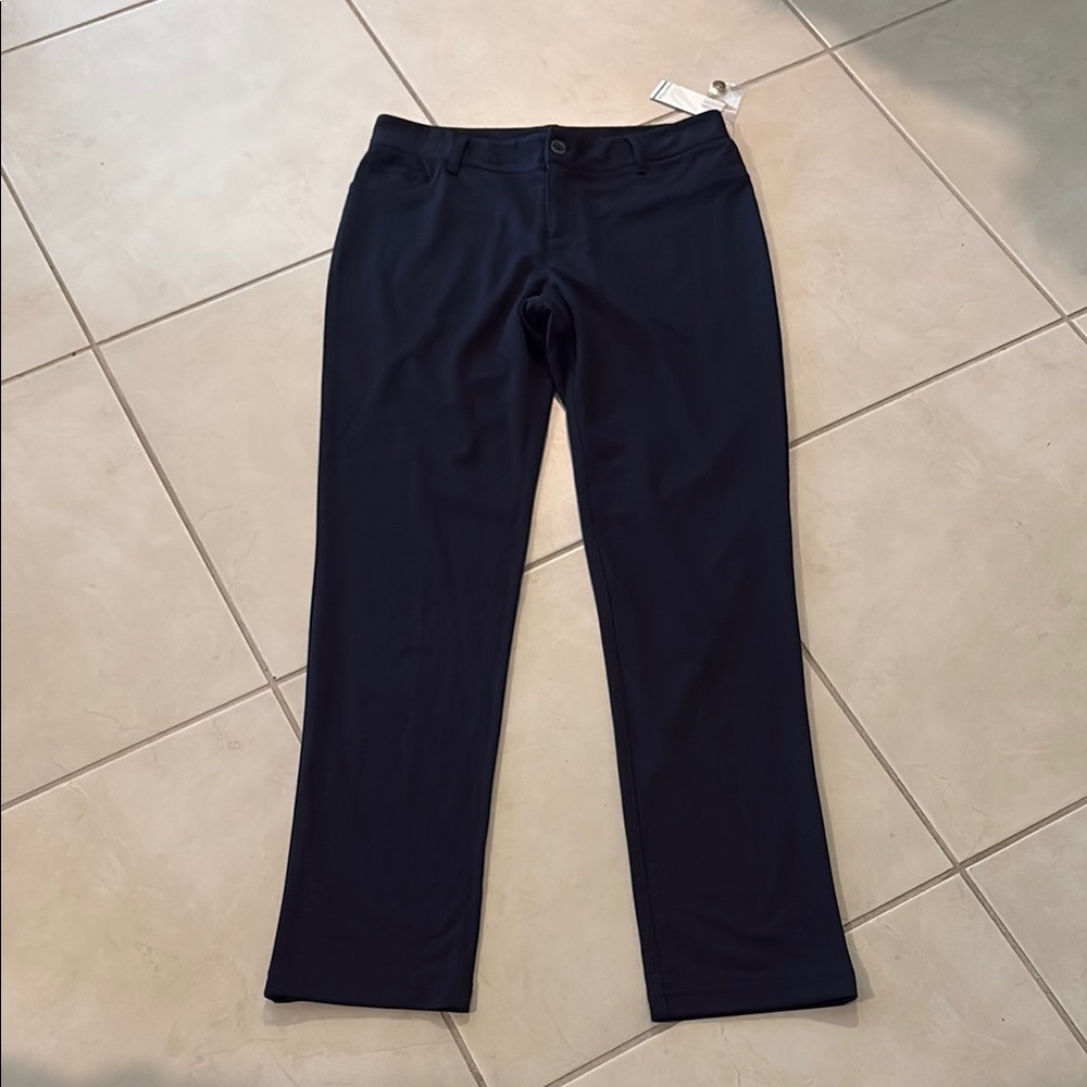 NWT nautical sz 10 stretchy pants blue 816